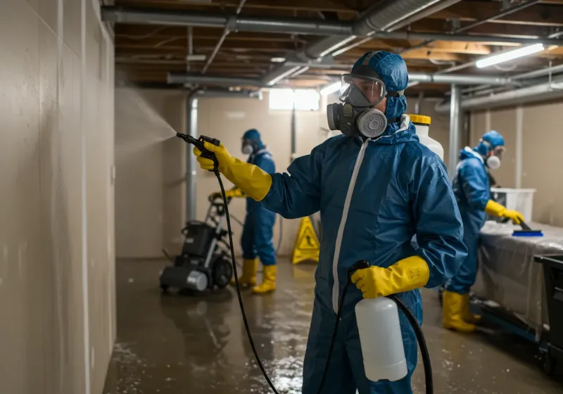 Basement Sanitization and Antimicrobial Treatment process in Porter, IN