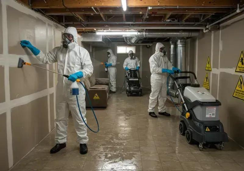 Basement Moisture Removal and Structural Drying process in Porter, IN